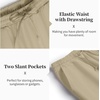 image:imageCOOFANDY Mens 2 Pieces Cotton Linen Set Casual Short Sleeve Henley Shirts Beach Yoga Pants Summer OutfitsKhaki