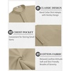 image:imageCOOFANDY Mens 2 Pieces Cotton Linen Set Casual Short Sleeve Henley Shirts Beach Yoga Pants Summer OutfitsKhaki