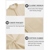 image:imageCOOFANDY Mens 2 Pieces Cotton Linen Set Casual Short Sleeve Henley Shirts Beach Yoga Pants Summer OutfitsLight Khaki