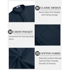 image:imageCOOFANDY Mens 2 Pieces Cotton Linen Set Casual Short Sleeve Henley Shirts Beach Yoga Pants Summer OutfitsNavy Blue