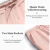 image:imageCOOFANDY Mens 2 Pieces Cotton Linen Set Casual Short Sleeve Henley Shirts Beach Yoga Pants Summer OutfitsPink
