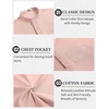 image:imageCOOFANDY Mens 2 Pieces Cotton Linen Set Casual Short Sleeve Henley Shirts Beach Yoga Pants Summer OutfitsPink