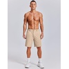 image:imageCOOFANDY Mens 7 Inch Classic Fit Golf Shorts Lightweight Stretch Quick Dry Hiking Short UPF50Dark Khaki