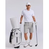 image:imageCOOFANDY Mens 7 Inch Classic Fit Golf Shorts Lightweight Stretch Quick Dry Hiking Short UPF50Light Grey