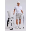 image:imageCOOFANDY Mens 7 Inch Classic Fit Golf Shorts Lightweight Stretch Quick Dry Hiking Short UPF50Light Grey