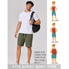 image:imageCOOFANDY Mens 9 Casual Shorts with Zipper Pocket Elastic Waist Drawstring Chinos Short Summer Lightweight Cotton ShortsArmy Green