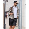 image:imageCOOFANDY Mens 9 Casual Shorts with Zipper Pocket Elastic Waist Drawstring Chinos Short Summer Lightweight Cotton ShortsBlack