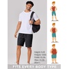 image:imageCOOFANDY Mens 9 Casual Shorts with Zipper Pocket Elastic Waist Drawstring Chinos Short Summer Lightweight Cotton ShortsBlack