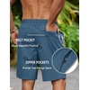 image:imageCOOFANDY Mens 9 Casual Shorts with Zipper Pocket Elastic Waist Drawstring Chinos Short Summer Lightweight Cotton ShortsDemin Blue