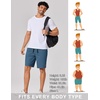 image:imageCOOFANDY Mens 9 Casual Shorts with Zipper Pocket Elastic Waist Drawstring Chinos Short Summer Lightweight Cotton ShortsDemin Blue