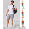 image:imageCOOFANDY Mens 9 Casual Shorts with Zipper Pocket Elastic Waist Drawstring Chinos Short Summer Lightweight Cotton ShortsGrey