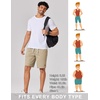 image:imageCOOFANDY Mens 9 Casual Shorts with Zipper Pocket Elastic Waist Drawstring Chinos Short Summer Lightweight Cotton ShortsKhaki