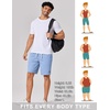 image:imageCOOFANDY Mens 9 Casual Shorts with Zipper Pocket Elastic Waist Drawstring Chinos Short Summer Lightweight Cotton ShortsLight Blue