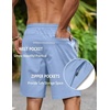 image:imageCOOFANDY Mens 9 Casual Shorts with Zipper Pocket Elastic Waist Drawstring Chinos Short Summer Lightweight Cotton ShortsLight Blue