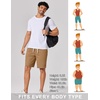 image:imageCOOFANDY Mens 9 Casual Shorts with Zipper Pocket Elastic Waist Drawstring Chinos Short Summer Lightweight Cotton ShortsLight Brown