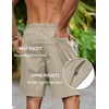 image:imageCOOFANDY Mens 9 Casual Shorts with Zipper Pocket Elastic Waist Drawstring Chinos Short Summer Lightweight Cotton ShortsLight Khaki