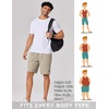 image:imageCOOFANDY Mens 9 Casual Shorts with Zipper Pocket Elastic Waist Drawstring Chinos Short Summer Lightweight Cotton ShortsLight Khaki
