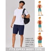 image:imageCOOFANDY Mens 9 Casual Shorts with Zipper Pocket Elastic Waist Drawstring Chinos Short Summer Lightweight Cotton ShortsNavy Blue