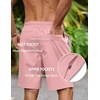 image:imageCOOFANDY Mens 9 Casual Shorts with Zipper Pocket Elastic Waist Drawstring Chinos Short Summer Lightweight Cotton ShortsPink