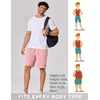 image:imageCOOFANDY Mens 9 Casual Shorts with Zipper Pocket Elastic Waist Drawstring Chinos Short Summer Lightweight Cotton ShortsPink