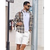 image:imageCOOFANDY Mens 9 Casual Shorts with Zipper Pocket Elastic Waist Drawstring Chinos Short Summer Lightweight Cotton ShortsWhite