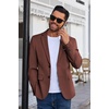 image:imageCOOFANDY Mens Blazer Business Suit Jacket Slim Fit Two Button Casual Sport CoatsDark Red