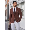 image:imageCOOFANDY Mens Blazer Business Suit Jacket Slim Fit Two Button Casual Sport CoatsDark Red