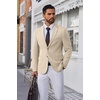 image:imageCOOFANDY Mens Blazer Business Suit Jacket Slim Fit Two Button Casual Sport CoatsLight Brown