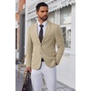 image:imageCOOFANDY Mens Blazer Business Suit Jacket Slim Fit Two Button Casual Sport CoatsLight Grey Khaki