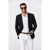 image:imageCOOFANDY Mens Blazer Casual Sport Coats Two Buttons Lightweight Suit JacketSolid Blazer  Black