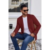 image:imageCOOFANDY Mens Blazer Casual Suit Jacket Slim Fit One Button Sport Coats Lightweight Sports JacketWine Red