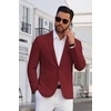 image:imageCOOFANDY Mens Blazer Casual Suit Jacket Slim Fit One Button Sport Coats Lightweight Sports JacketWine Red
