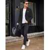 image:imageCOOFANDY Mens Blazer Casual Two Buttons Sport Coat Slim Fit Lightweight Suit JacketsBlack