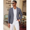 image:imageCOOFANDY Mens Blazer Casual Two Buttons Sport Coat Slim Fit Lightweight Suit JacketsBlue Purple