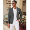 image:imageCOOFANDY Mens Blazer Casual Two Buttons Sport Coat Slim Fit Lightweight Suit JacketsDark Grey