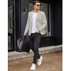 image:imageCOOFANDY Mens Blazer Casual Two Buttons Sport Coat Slim Fit Lightweight Suit JacketsLight Grey