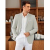image:imageCOOFANDY Mens Blazer Casual Two Buttons Sport Coat Slim Fit Lightweight Suit JacketsLight Grey