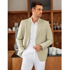 image:imageCOOFANDY Mens Blazer Casual Two Buttons Sport Coat Slim Fit Lightweight Suit JacketsLight Khaki