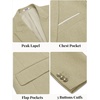 image:imageCOOFANDY Mens Blazer Casual Two Buttons Sport Coat Slim Fit Lightweight Suit JacketsLight Khaki