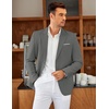 image:imageCOOFANDY Mens Blazer Casual Two Buttons Sport Coat Slim Fit Lightweight Suit JacketsLinen Grey