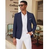 image:imageCOOFANDY Mens Blazer Casual Two Buttons Sport Coat Slim Fit Lightweight Suit JacketsNavy Blue
