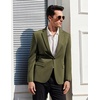 image:imageCOOFANDY Mens Blazer Jacket One Button Casual Suit Jackets Stretch Knit Sport CoatArmy Green