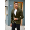 image:imageCOOFANDY Mens Blazer Jacket One Button Casual Suit Jackets Stretch Knit Sport CoatArmy Green