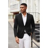 image:imageCOOFANDY Mens Blazer Jacket One Button Casual Suit Jackets Stretch Knit Sport CoatBlack