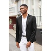 image:imageCOOFANDY Mens Blazer Jacket One Button Casual Suit Jackets Stretch Knit Sport CoatBlack