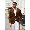 image:imageCOOFANDY Mens Blazer Jacket One Button Casual Suit Jackets Stretch Knit Sport CoatBrown