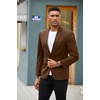 image:imageCOOFANDY Mens Blazer Jacket One Button Casual Suit Jackets Stretch Knit Sport CoatBrown