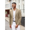 image:imageCOOFANDY Mens Blazer Jacket One Button Casual Suit Jackets Stretch Knit Sport CoatChampagne