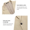 image:imageCOOFANDY Mens Blazer Jacket One Button Casual Suit Jackets Stretch Knit Sport CoatChampagne