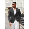 image:imageCOOFANDY Mens Blazer Jacket One Button Casual Suit Jackets Stretch Knit Sport CoatDark Gray